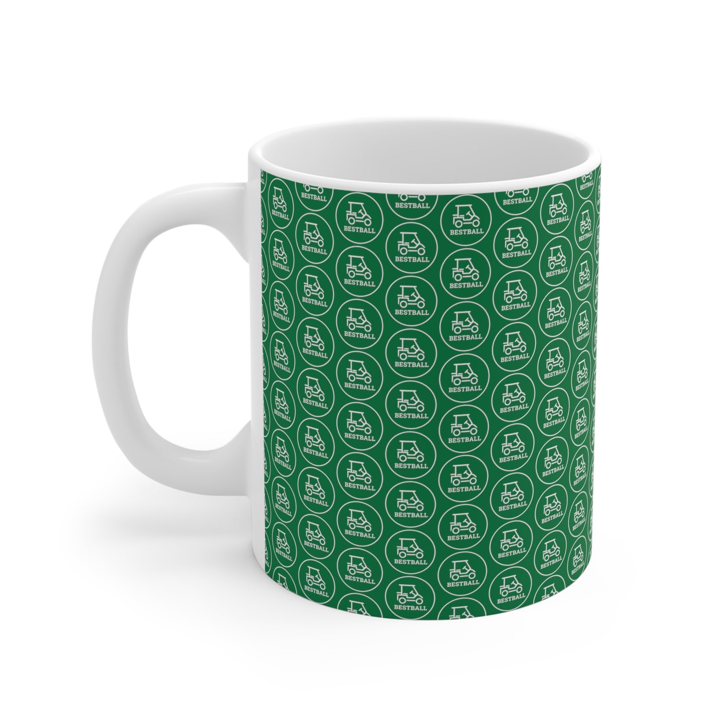 BestBall Green Pattern - Ceramic Mugs (11oz)